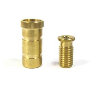 Dime-sized brass anchors