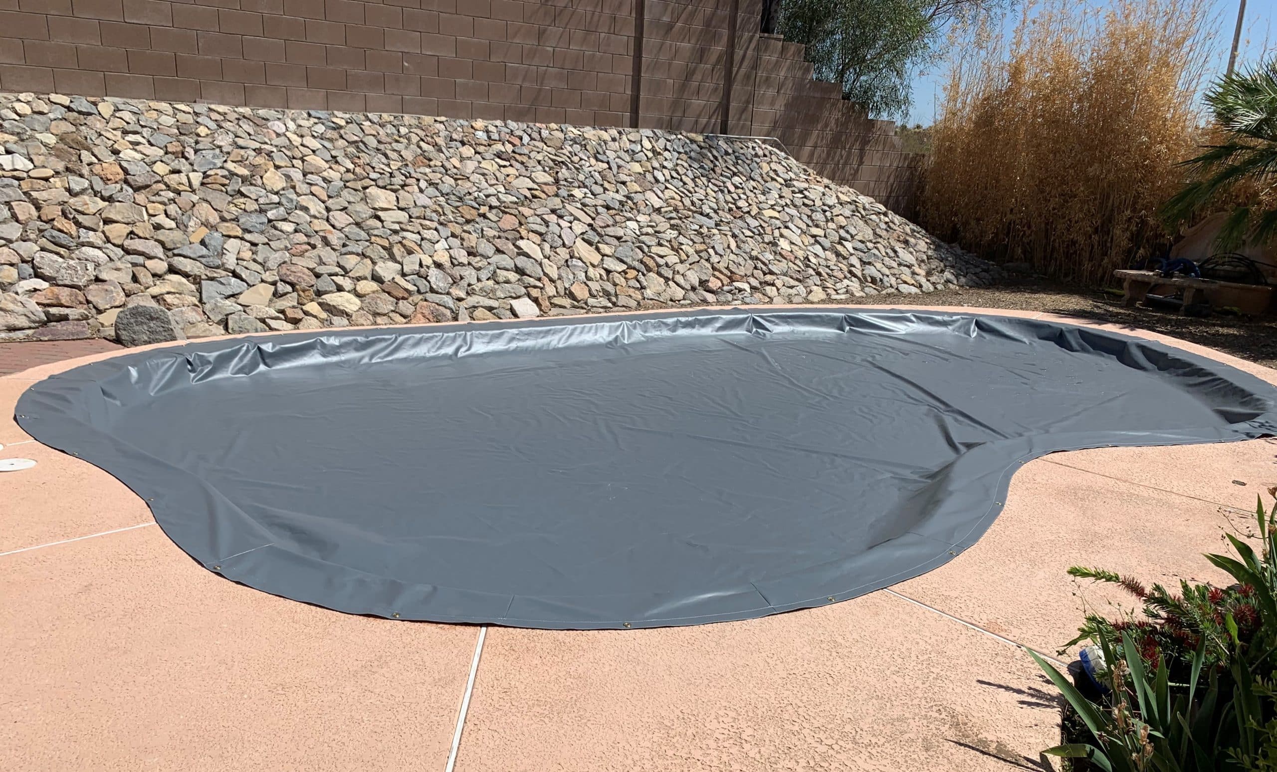 Grey Power Lock Pool Cover Free Form